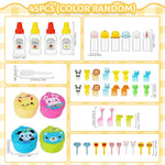 HASTHIP Mini Sauce Bottle Set for Lunch Boxes with 45pcs Assorted Jars and Fruit Forks | Portable Refillable Dispensers for Kids and Camping