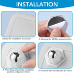 HASTHIP Caster Wheels for Furniture and Appliances featuring 360° Swivel 200kg Capacity | 4pcs Self Adhesive Design