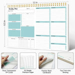 HASTHIP® 8.5" x 11" Weekly Planner Notepad 52 Week Undated Planning Pad with Habit Tracker, To-Do Lists & Goal Organizer Pink Productivity Journal for Men, Women, Office, School & Home Use(Blue)