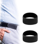 HASTHIP® Cinturón Elástico sin Hebilla para Hombre, Cinturón de Nylon Ajustable con Diseño Cómodo para Ocio y Actividades al Aire Libre, Borde Suave, 1.5 Pulgadas, Color Negro
