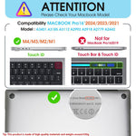 HASTHIP Laptop Case Cover for MacBook Pro 14 inch with Ergostand Feet and Black PC Shell