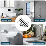 HASTHIP Angle Valve for Bathroom with Copper Core Switch and G1/2 Compatibility | 4 Pack Stainless Steel