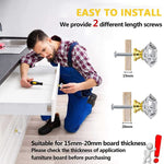 HASTHIP Cabinet Knob Pull Handle Set for Dresser and Drawers with 6 Pack 30mm Crystal Glass Diamond Knobs | Includes Screw Kit