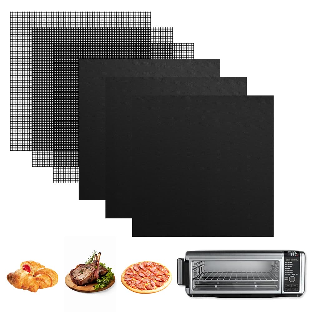 HASTHIP® 12x12inch,Oven Liners for Bottom of Oven,3X Air Fryer Liners+3X Mesh Sheets Baking/Grill/Microwave Pre-Cut Square Liners