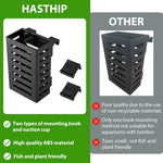 HASTHIP Aquarium Plant Holder for Fish Tanks with Vent Flow Design and Hanging Hooks | 2 Pcs Plastic Planter Cups