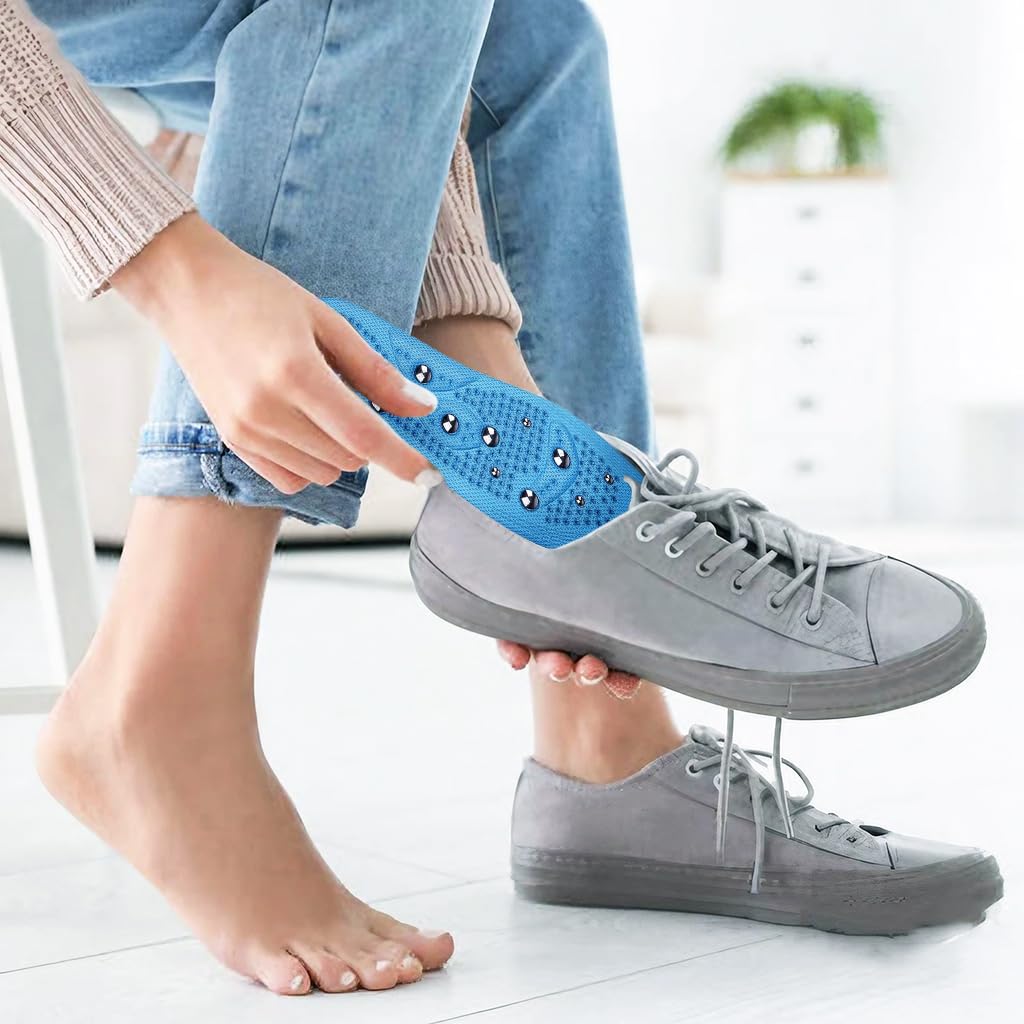 ALAY® 1 Pair Acupressure shoe sole, Breathable Magnet Nubs Massager shoe insoles for men women Stimulate Blood Circulation, Relieve Tension - acupressure tools acupressure kit (Small Size EU 35-40)