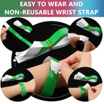 HASTHIP Wrist Band for Events with Adjustable Self-Adhesive Closure 300 Pcs | Waterproof 3-Color Paper Bands