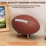 HASTHIP Triangle Wooden Ball Display Rack for Desktops with Stable Stand | 13.5x13.5x5cm