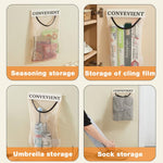 HASTHIP Trash Bag Holder Dispenser for Kitchen Storage with Self Adhesive Mount 25×35cm | 2 Pack Breathable Mesh Organizer