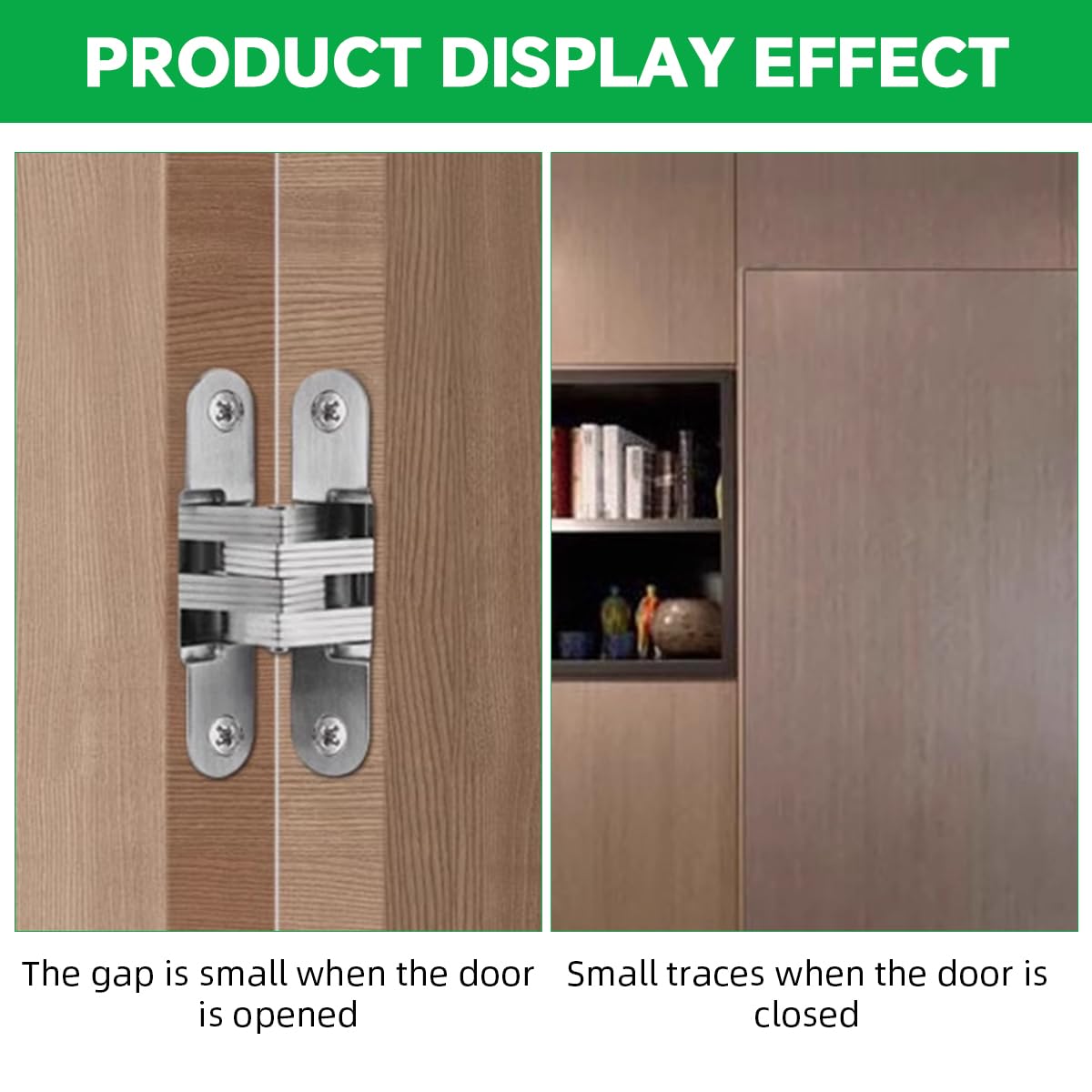 HASTHIP® 2Pcs Hidden Door Hinges for 25mm Thickness Door