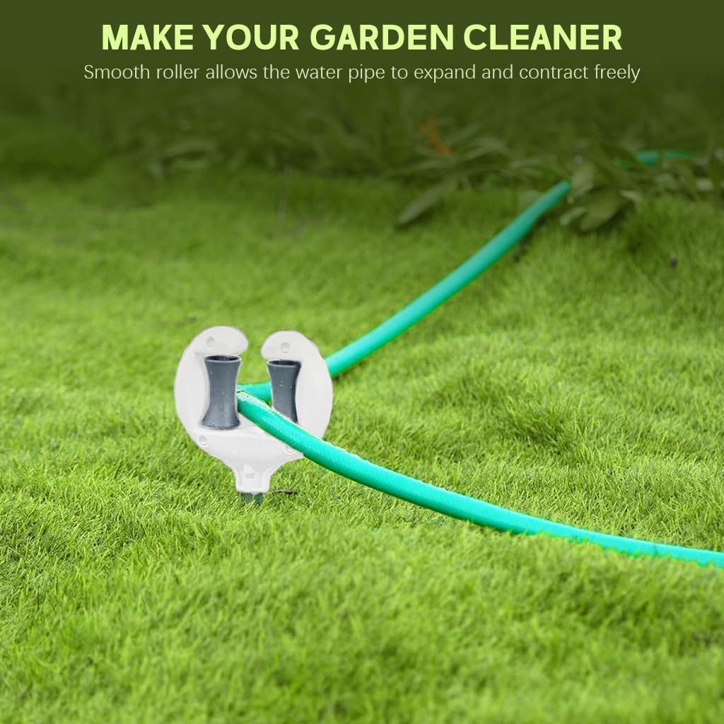 HASTHIP Garden Hose Guide Stake for Lawn and Plant Watering with 27 cm Top Roller | Outdoor Hose Support Holder