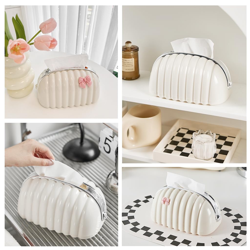 HASTHIP Tissue Paper Holder for Home and Office with Inner Spring Tray 21x13x11cm | PP Box