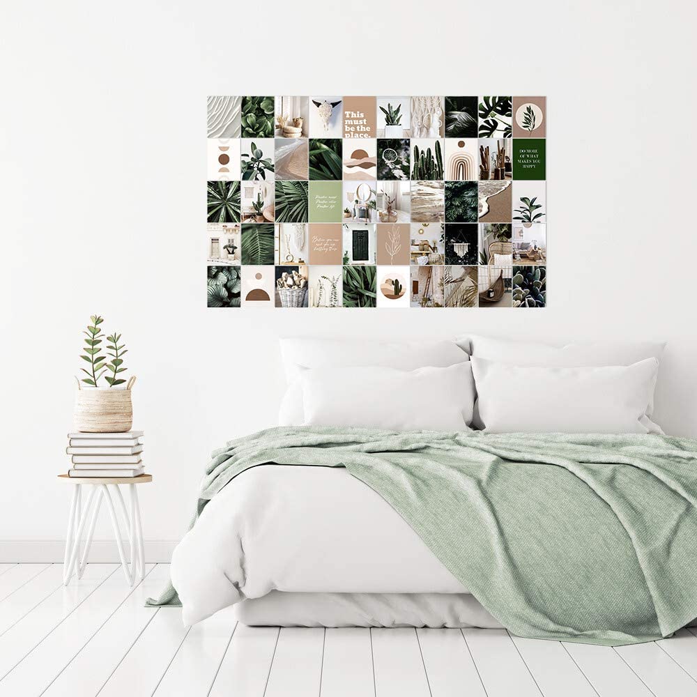 HASTHIP Wall Sticker Photo Display for Room Decor with 50 Sheet 4x6 in Art Cards | Forest and Desert Collection