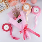 HASTHIP® 6 Rollos Cinta de Satén Rosa para Envolver Regalos, Manualidades, Bodas, Decoración de Aniversarios, Lazo Personalizable, 2.5cm x 25 Yardas por Rollo