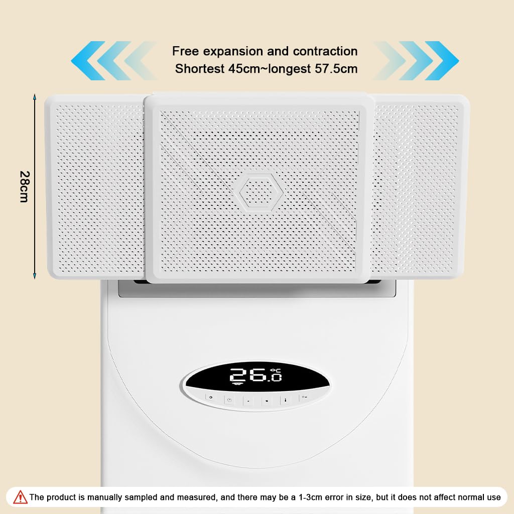 HASTHIP Air Conditioner Deflector for Evaporative Coolers with 47–58cm Retractable Panel | Adjustable Tilt Angle and Tool Free Setup