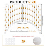 HASTHIP Bead Curtains for Home Decoration with 20 Crystal Strings | Sparkling Room Divider