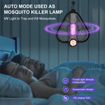 HASTHIP Mosquito Swatter for Indoor and Outdoor Use with UV Trap Lamp and 1500mAh Battery | Folding Triangle Electric Grid Design