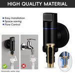 HASTHIP Washing Machine Tap for Home with Space Saving Design and 1/2 in Universal Metal Faucet | Black