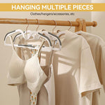 HASTHIP Plastic Hangers 10 Pack for Dry and Wet Clothes with 360º Swivel Hooks | 16.5 in Adult Size