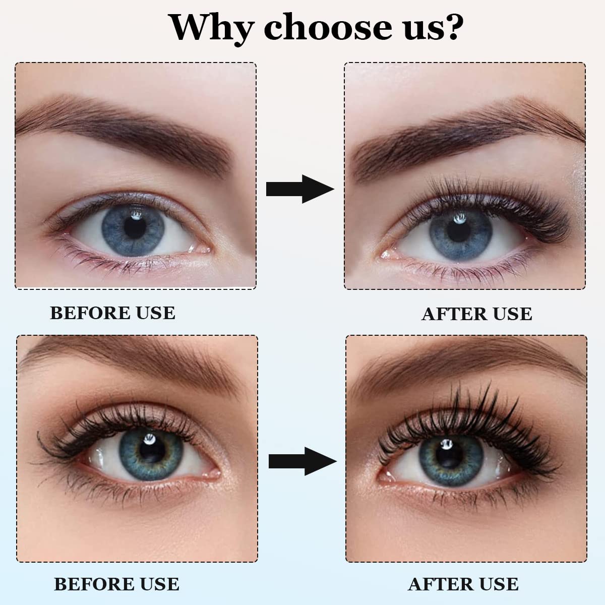 MAYCREATE® 1 Pair Reusable 3D False Eyelashes Natural Look Self-Adhesive Eyelashes Waterproof For Women Black