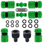 HASTHIP Hose Pipe Connector Set for Tap and Garden Hose with 10 pcs 1/2 in 3/4 in Quick Connectors | Impact Resistant ABS Plastic