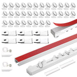 HASTHIP Curtain Track Rail for Ceiling with Rollers and Hooks 118 in | White DIY Kit