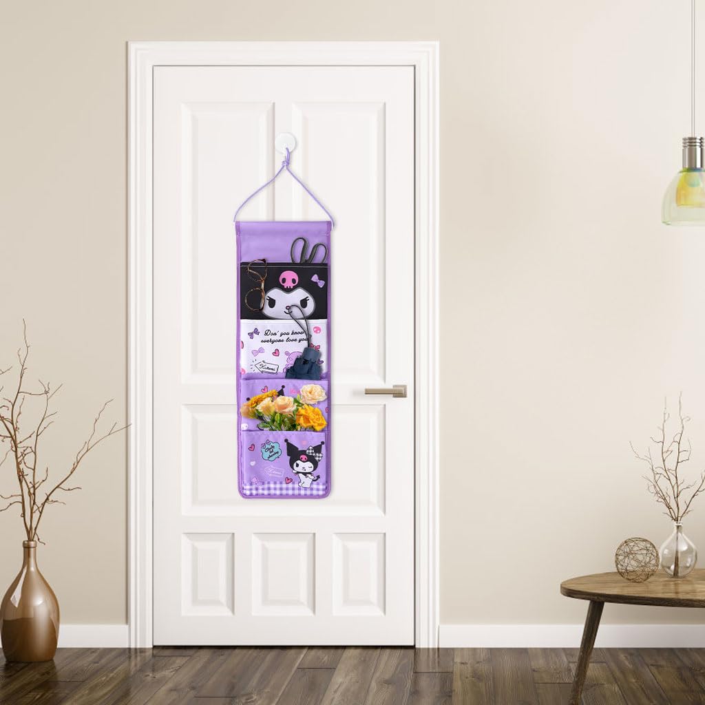HASTHIP Over The Door Wall Storage Shelves with 4 Pockets 52.5x18.5cm | Hanging Organizer for Kids Bedroom