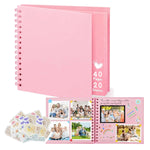 HASTHIP Photo Album Scrapbook for Memories with 20 Pages 8x8 Size & Ribbon Closure | DIY Gift Book