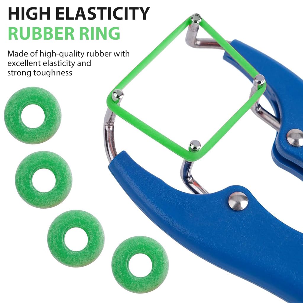 HASTHIP Lamb Tail Docking Rings 100 pcs 0.24 in Inner Diameter Rubber for Newborns | Bloodless Elastrator Application