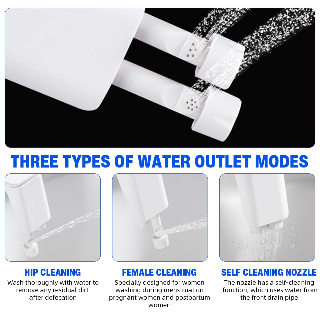 HASTHIP Manual Bidet Sprayer for Toilet with Dual Nozzle 7 and 5 Hole Wash | Self Cleaning Design
