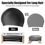 Proberos® Silicone Swim Cap, Bubble Dotted Waterproof Silicone Swimming Cap for Adult Woman and Men, Comfortable Swimming Cap Ideal for All Head Shape, Professional Swimming Gear for Adults