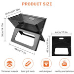 HASTHIP Portable BBQ Grill Set for Camping and Picnic featuring Foldable Design | 17.3x11.2x14 in Cold Rolled Steel