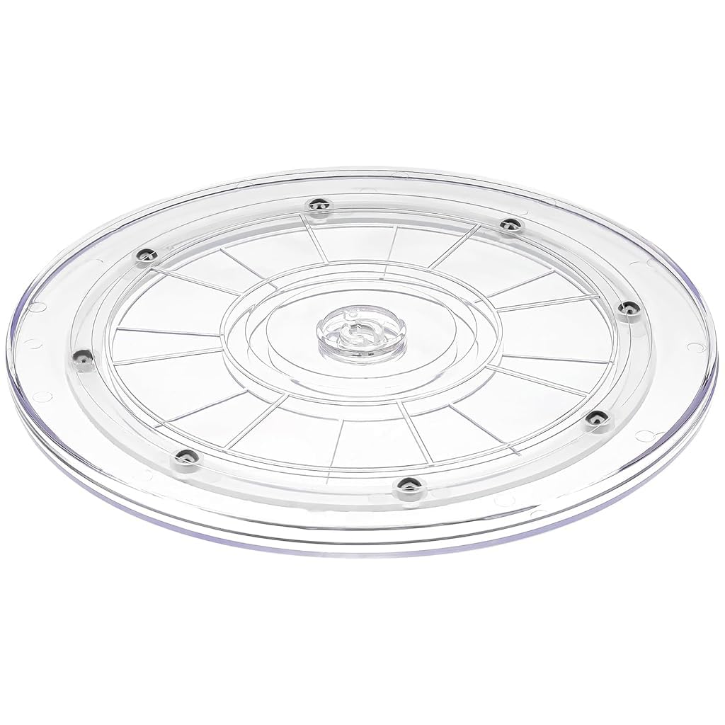 HASTHIP Acrylic Turntable for Product Photography 23cm Display Stand with Silent Bearing | Transparent Rotating Platform