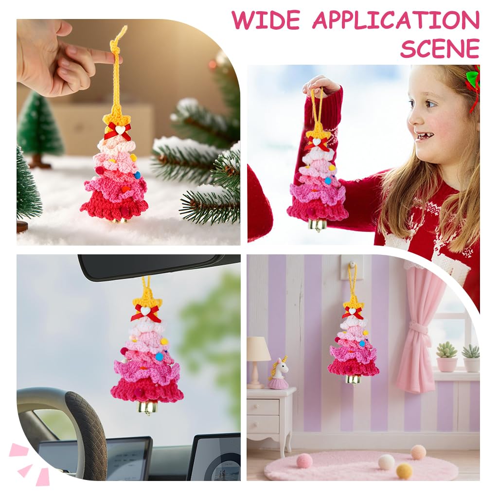 HASTHIP Crochet Christmas Tree for Holiday Décor with Bell and Handmade Green Design | Cozy Gift Ornament