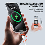 HASTHIP® Adaptador de teléfono móvil Lightning para Mic Mini, con Clip magnético, Compatible con iPhone 14/13/12/11, Conector para Smartphone, PC y Mac, Accesorios de Montaje Gris