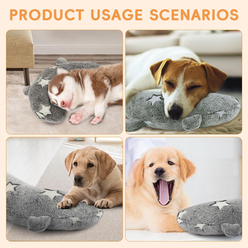 HASTHIP® Almohada para Mascotas de Peluche Suave con Diseño de Estrellas Que Brillan en la Oscuridad,Cojín Descanso para Gato y Perro Pequeño con Soporte Cabeza y Cuello,Duradero