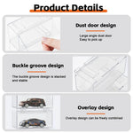 HASTHIP Car Toy Display Box Set for 1:64 Racing Cars with Individual Doors | 5 Stackable Holders
