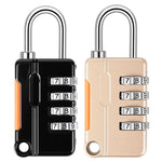 HASTHIP® 2pcs Combination Padlocks Cabinet Lock, 4-Digit Zinc Alloy Housing Combination Locker Locks Portable Keyless Padlocks for Gym, School, Dorm, Luggage & Key Storage Security