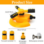HASTHIP Garden Water Sprinkler for Lawn and Plants with 360 Degree 3 Arm Rotating Spray | Even Large Area Irrigation