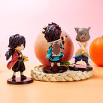 HASTHIP® Harry Potter Character with pet 3 pc /1 Set Action Figures Toys Collectible showpiece Perfect for Gifting,showpiece, Home Decor (Height- 10 cm) (Demon Slayer Edition)