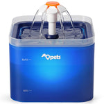 HASTHIP® Fuente de Agua para Gatos 2L con Luz LED,Bebedero Automático Silencioso (<30 dB) de Acero Inoxidable y Sistema Filtración 4 Etapas,Fuente para Mascotas con Diseño Flor