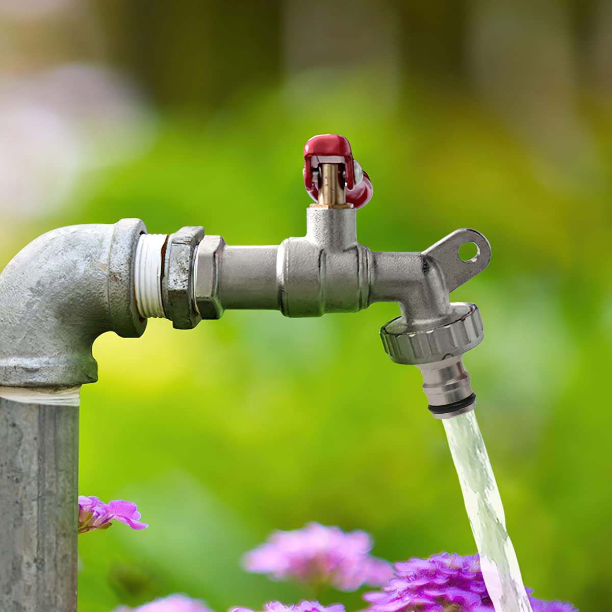 HASTHIP Tap with Lock for Outdoor Garden Use featuring 1/2 Thread Brass Body | 3 PCS Set