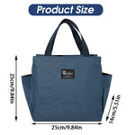 Lunch Bag for Office Picnic Camping School with Side Pockets, Insulated Tiffin Bags Thermal Bento Box for Men Women Kids