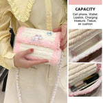 HASTHIP Plastic Mesh Canvas Sheets for DIY Kawaii Cinnamoroll Bag with Chenille Yarns | Embroidery and Crochet Craft Kit