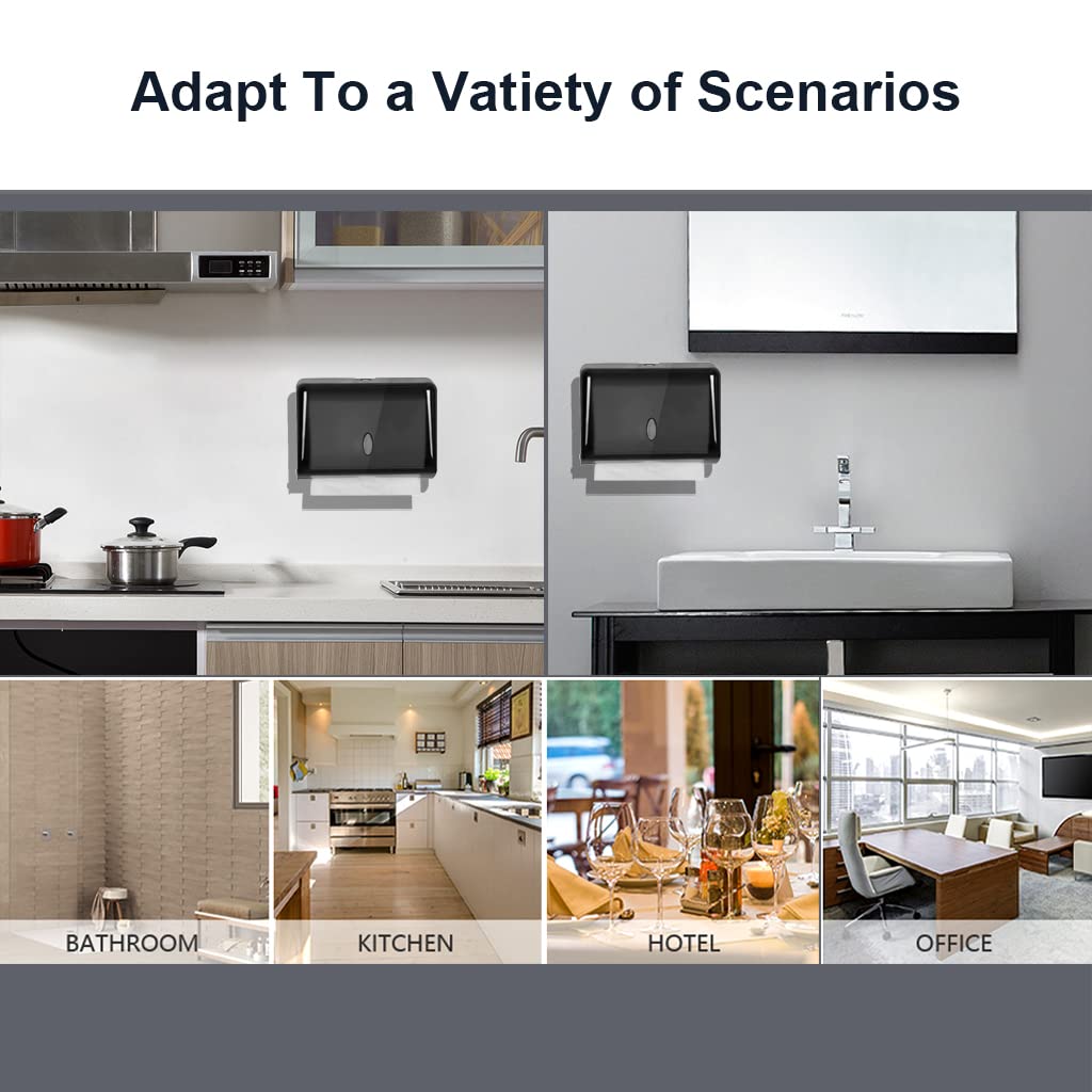 HASTHIP Tissue Holder for Bathroom with Transparent Window and Dual Install Options | 27×20.5×10 cm ABS Wall-Mounted Dispenser for Home or Hotel