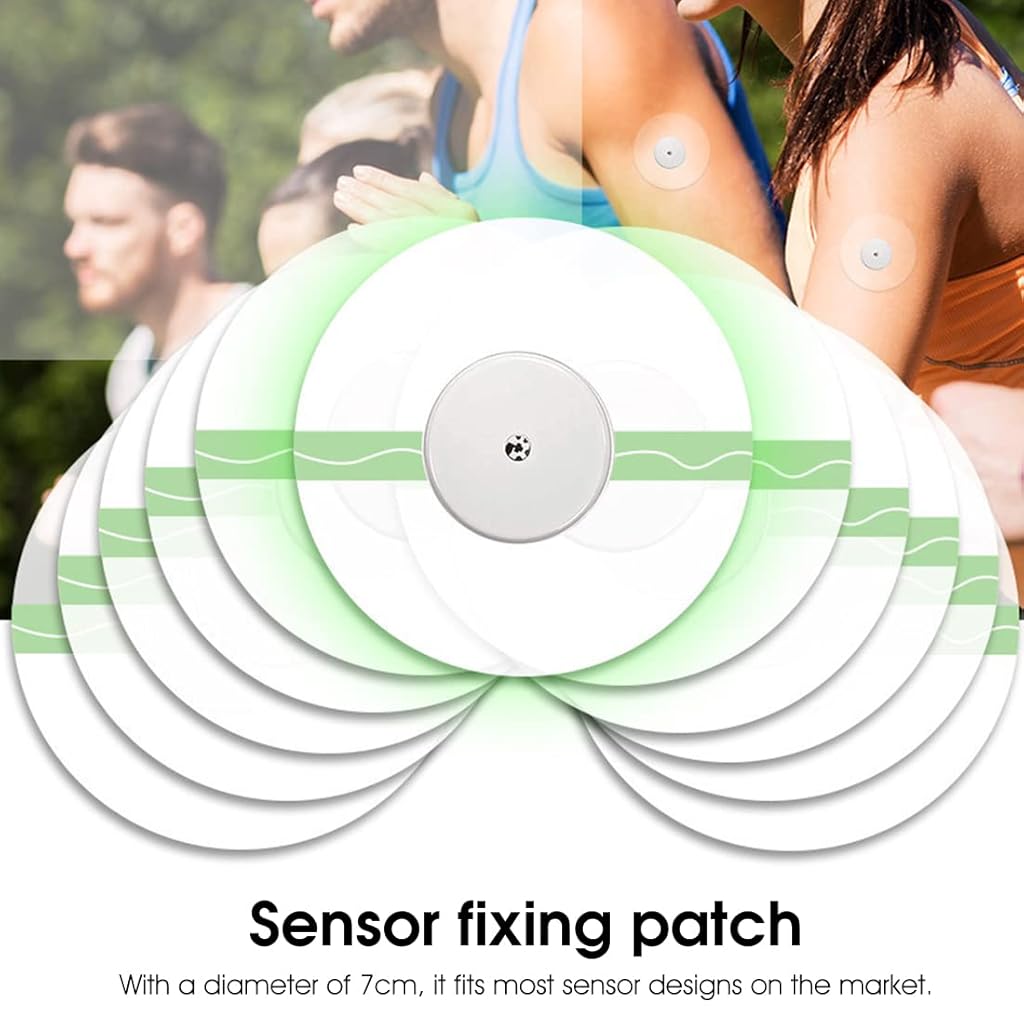 HASTHIP® 30 Piezas Parche Adhesivo Sensor Freestyle Libre Transparente, Impermeable y Transpirable, Adhesivo Hipoalergénico para Sensor de Glucosa, Protección Segura y Duradera para Piel