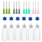 HASTHIP Glue Applicator Bottles for Precise Glue and Oil Use with Luer Lock Tips 30 ml | 6 Pcs Set