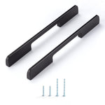 HASTHIP® 2Pcs Cabinet Pulls 12.4 inches Aluminum Alloy Drawer Bar Pulls Modern Minimalist Sleek Black Handles Pulls for Drawer, Nightstand, Bathroom Vanities, Kitchen, with Screw Kit