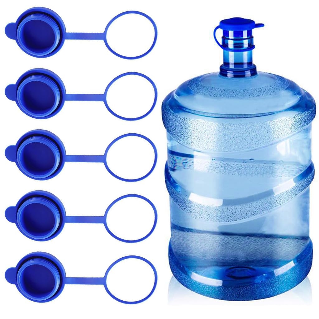 HASTHIP Water Jug Cap for 3–5 Gallon Bottles with Reusable Silicone Seal | 5 Pack