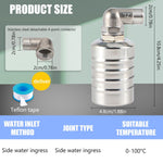 HASTHIP® Float Valve for Water Tank, 1/2" to 3/4'' Water Float Valve Stainless Steel Fully Automatic Water Level Control Float Valve, Automatic Water Level Controller for Water Tank, Pool, Reservoir